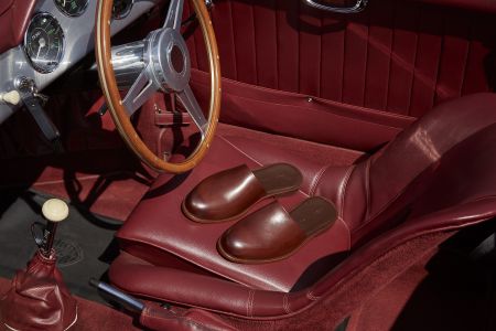 manolo Blahnik shoe in car