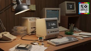 Retro office with Apple gadgets