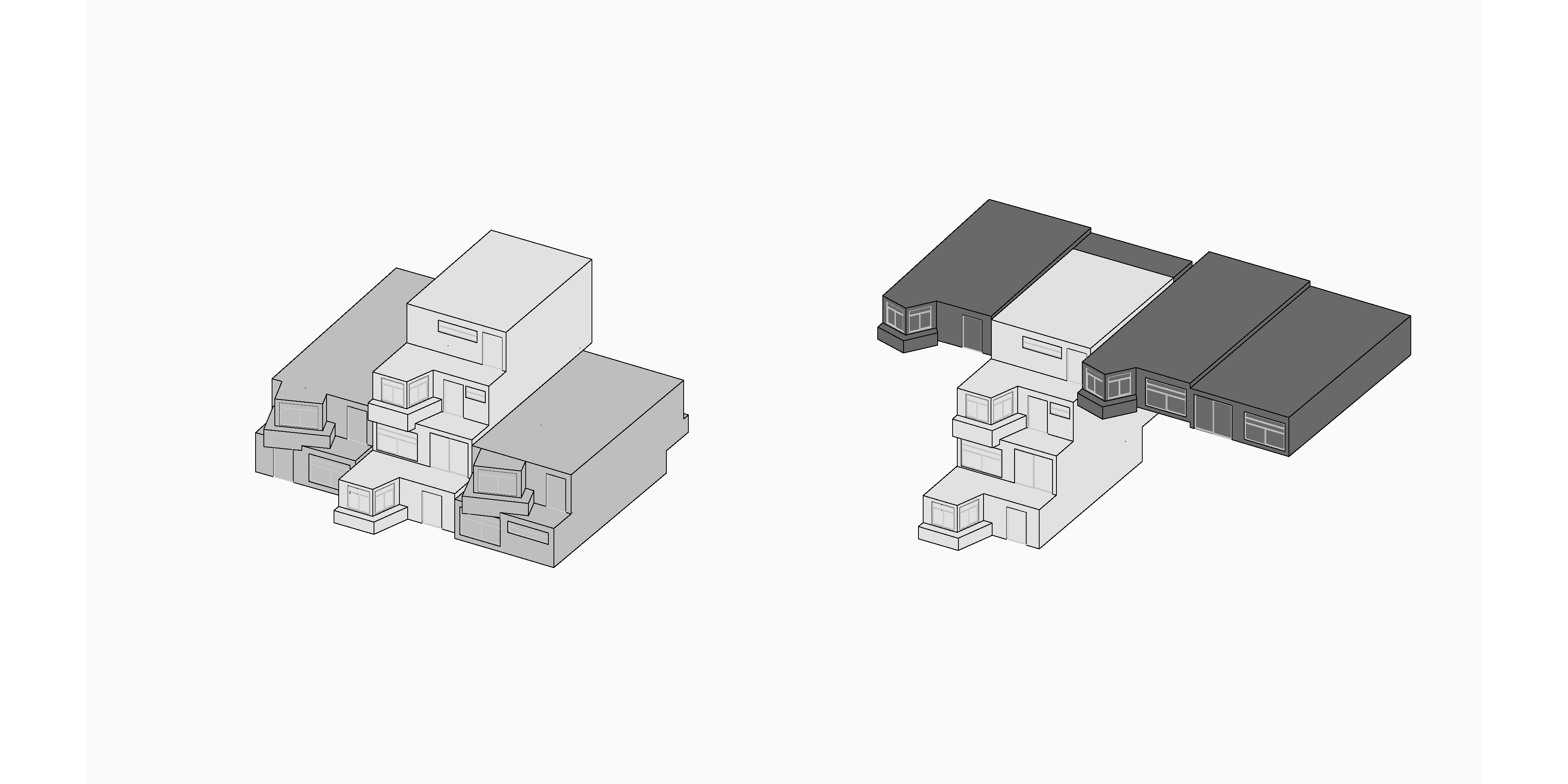 three dimentional drawings from shaina yang's architecture thesis on disability and architecture