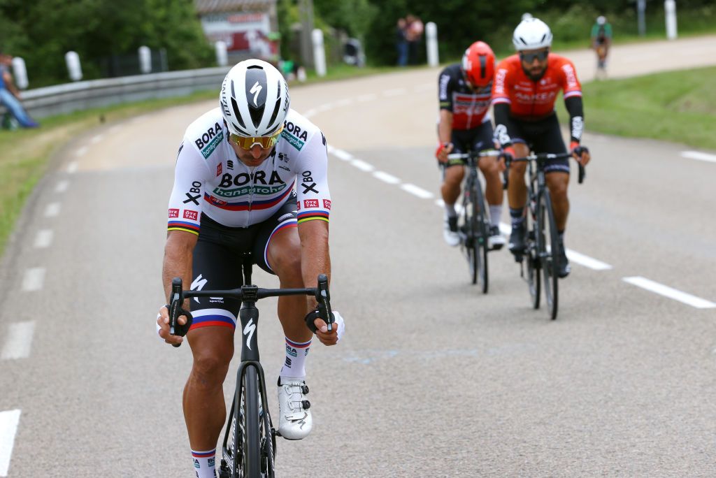 LANDERNEAU FRANCE JUNE 26 Peter Sagan of Slovakia and Team BORA Hansgrohe during the 108th Tour de France 2021 Stage 1 a 1978km stage from Brest to Landerneau Cte De La Fosse Aux Loups 176m LeTour TDF2021 on June 26 2021 in Landerneau France Photo by Tim de WaeleGetty Images