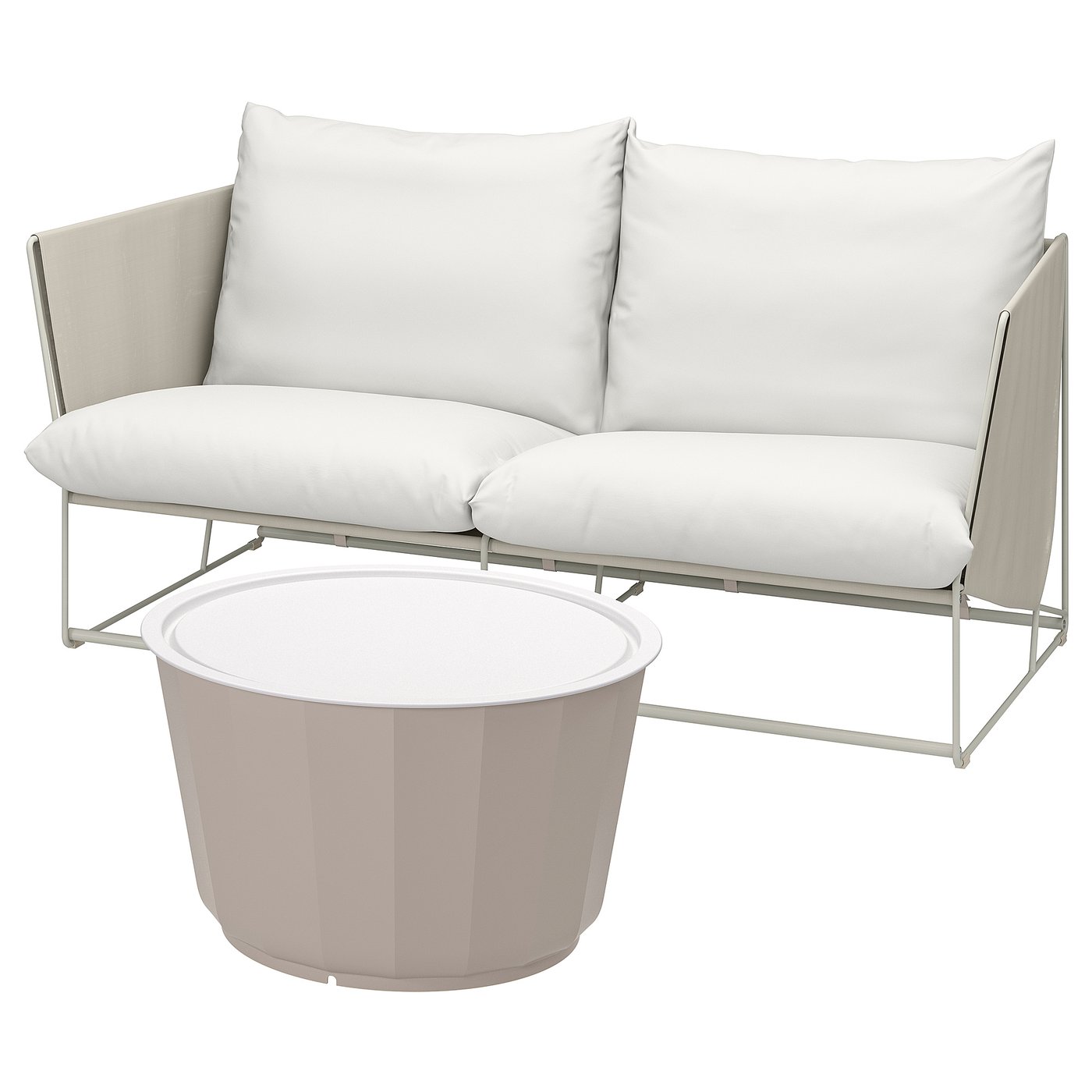 Havsten / L&amp;Aring;gask&amp;Auml;r 2-Seat Conversation Set, Outdoor - Beige/beige