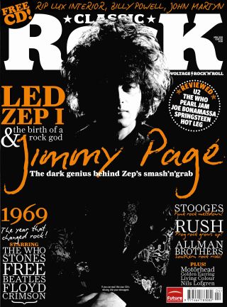 The cover of Classic Rock magazine issue 130 featuring Jimmy Page