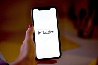 Inflection AI logo displayed on a smartphone