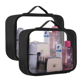 2 Clear Travel Toiletry Bags