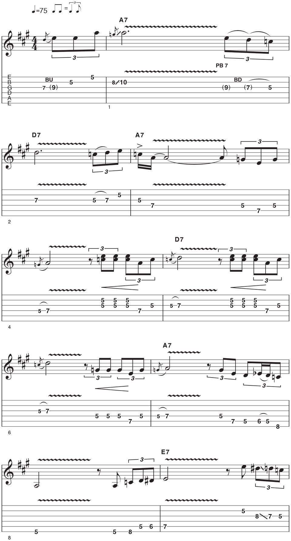 Blues Phrase Example