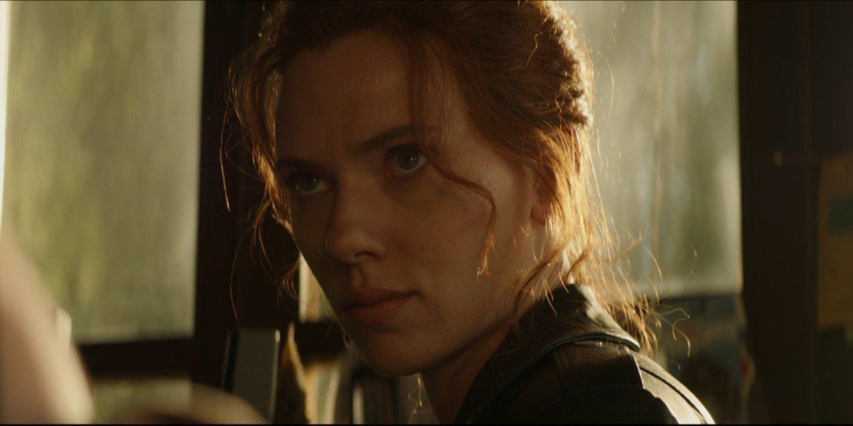 Natasha Romanoff (Scarlett Johansson) looks forward in Black Widow (2021)