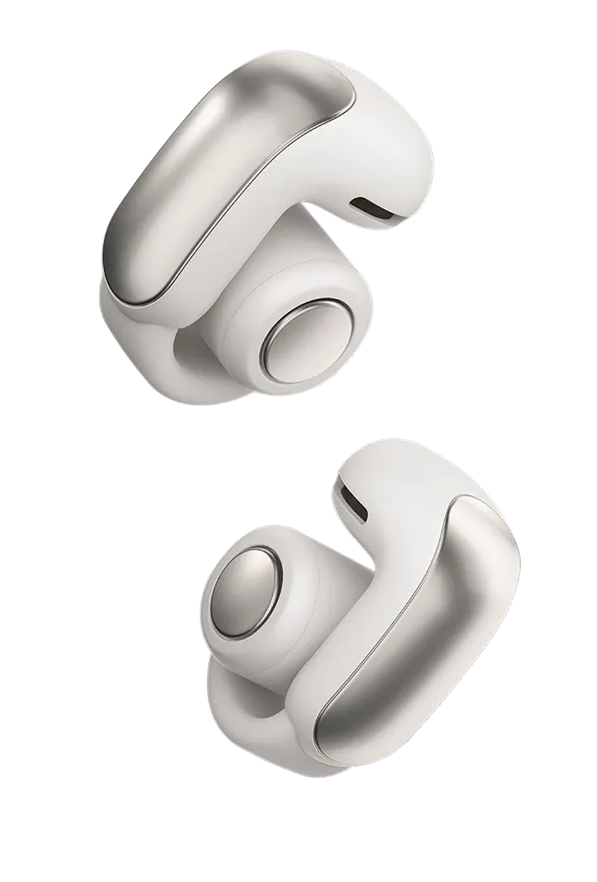Bose Ultra Open Earbuds - Bluetooth Open Ear Earbuds With Openaudio for Awareness, Clip-On Design for Comfort, Water Resistant, Up to 48 Hrs of Playtime, White Smoke