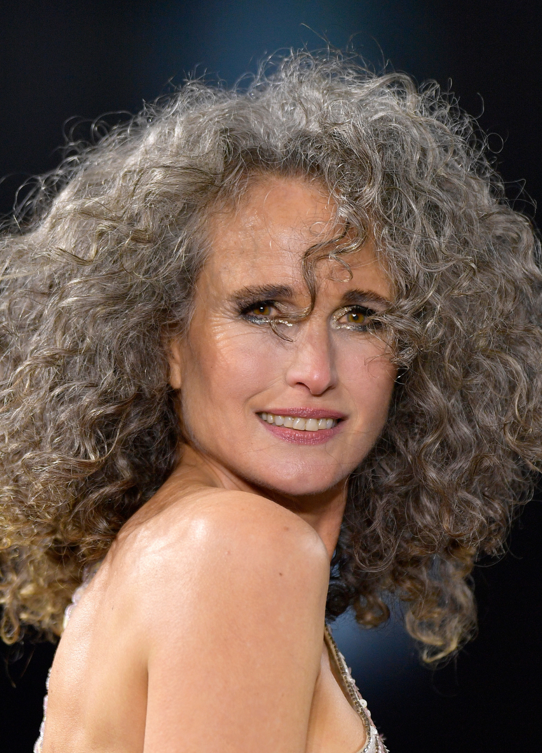 Andie MacDowell walks the runway during the &amp;quot;Le Defile Walk Your Worth&amp;quot; By L&#039;Oreal Paris Womenswear Spring/Summer 2023 show as part of Paris Fashion Week on October 02, 2022 in Paris, France
