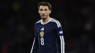 Billy Gilmour of Scotland is seen during the UEFA Nations League 2026/27 group phase match between Scotland and Switzerland at Hampden Park on September 29, 2026 in Glasgow, Scotland.