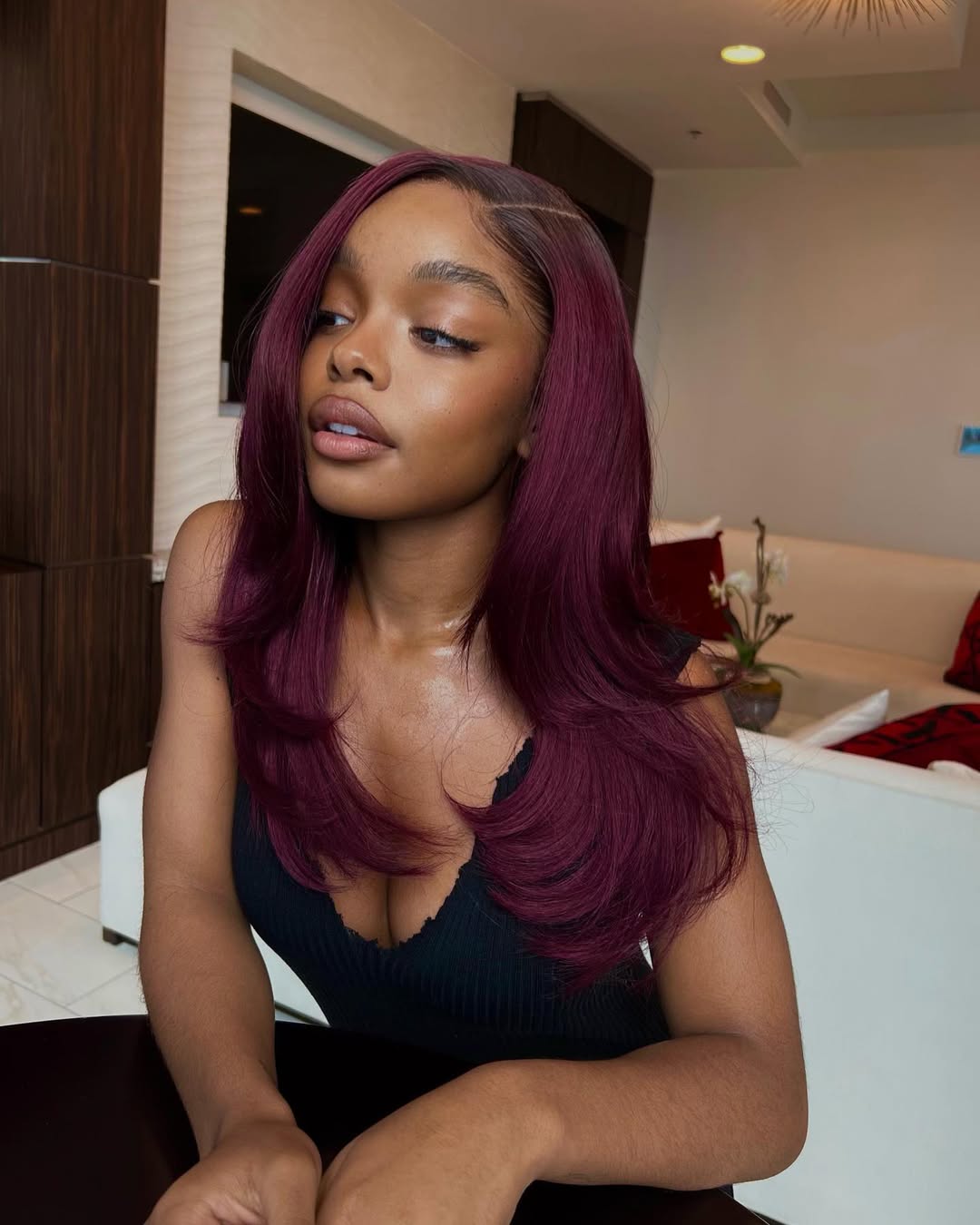 Marsai Martin layered haircut