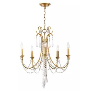 saks crystal gold chandelier
