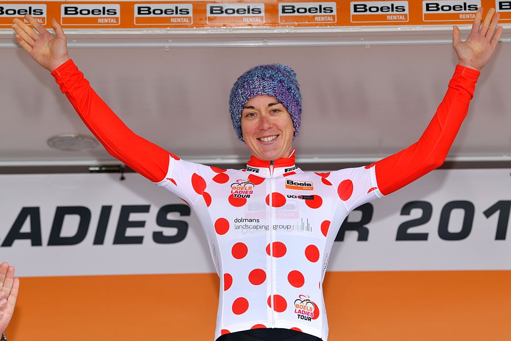 Christine Majerus (Boels Dolmans) leads the mountain classification