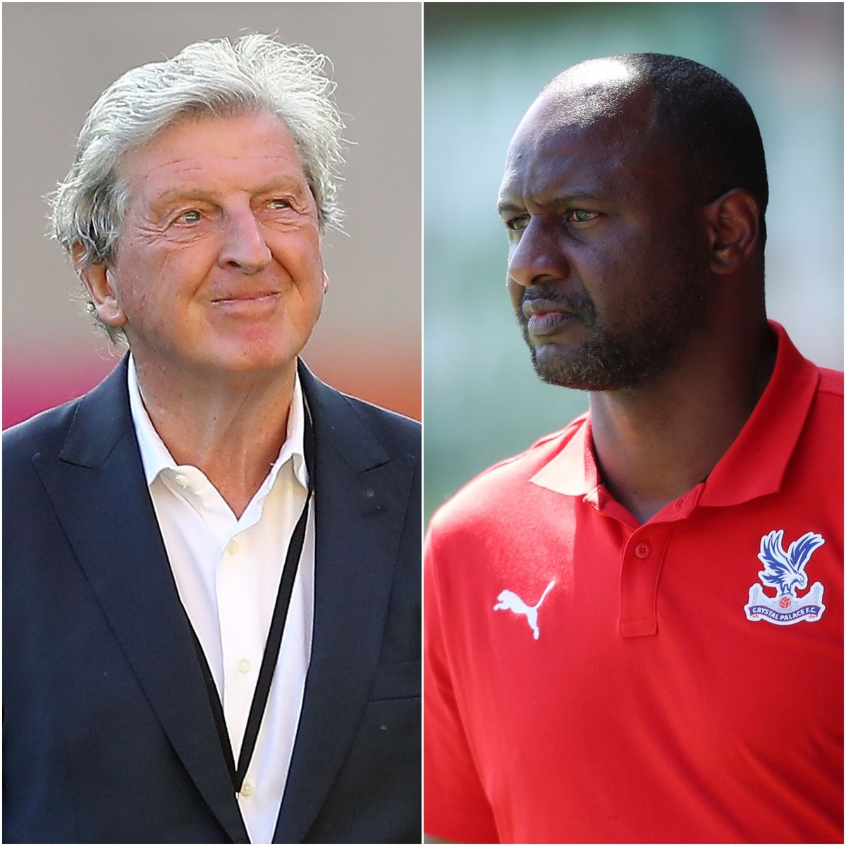 Roy Hodgson (left) and Patrick Vieira