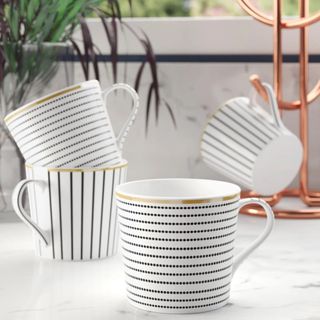 4 Piece Ceramic Coffee Mug Set