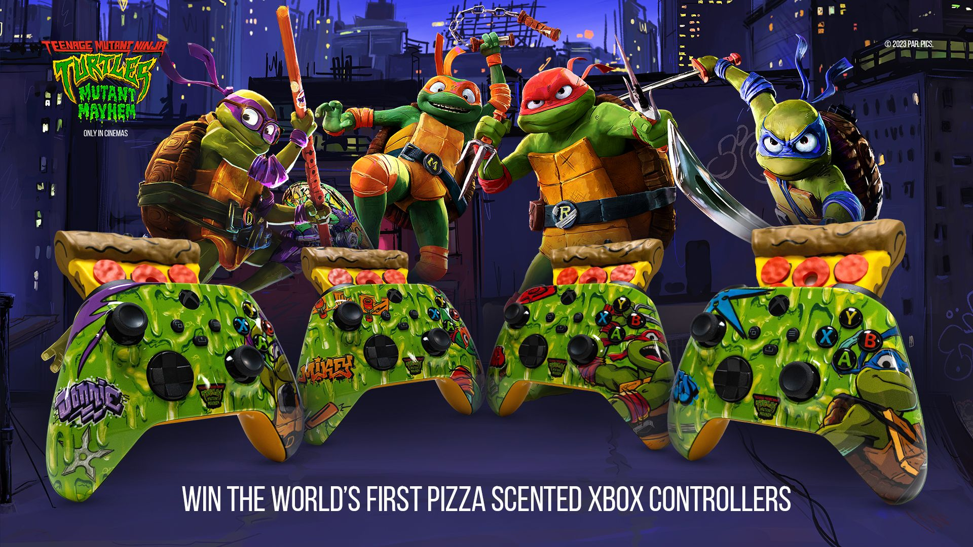 Man has once again crossed a line in creating these pizza-scented Ninja Turtle controllers