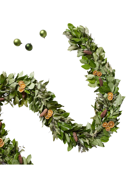 Fresh Orange Pinecone Garland