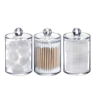 Three glass jars
