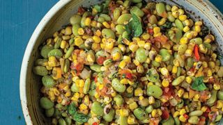 overhead shot of succotash