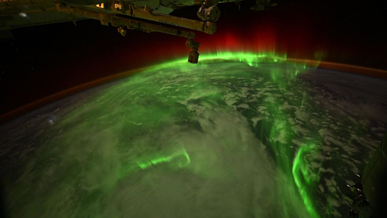 Astronaut captures snake-like auroras from a Space