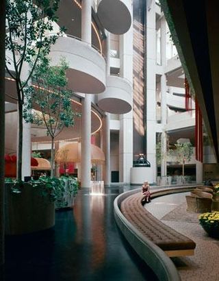 The Westin Bonaventure, Los Angeles atrium, 1977.