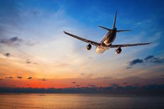 airplane over water