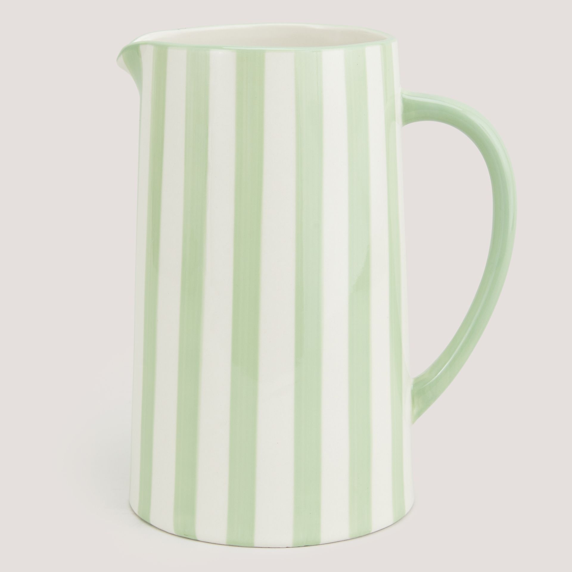 Matalan Cream & Green Stripe Jug