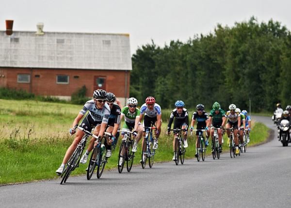 On the attack in stage 2 of the Tour of Denmark.