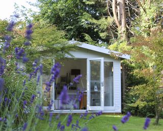 pretty garden room used as a home office