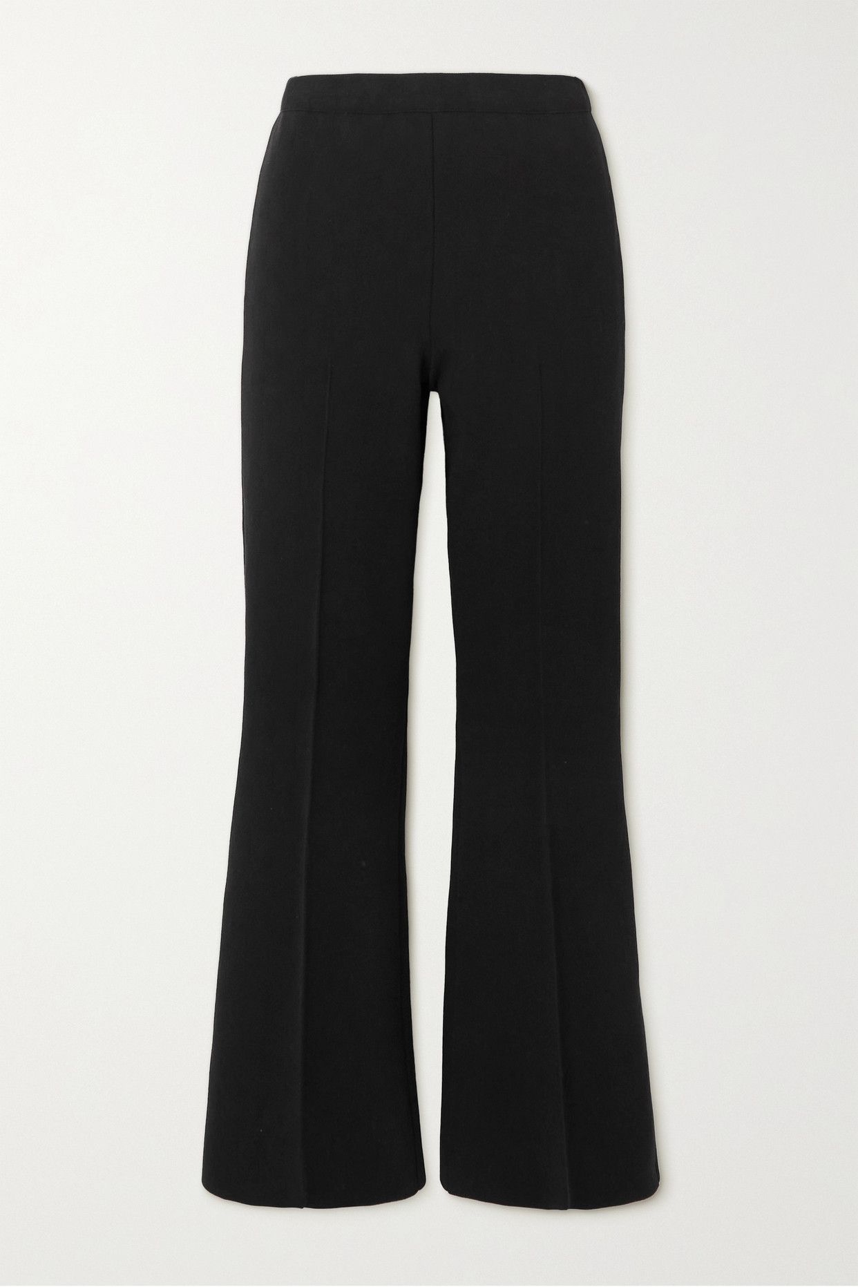 Kick Cropped Stretch-Cotton Flared Pants
