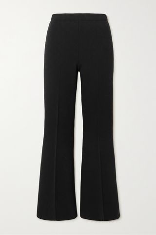 Stretch cotton flared pants
