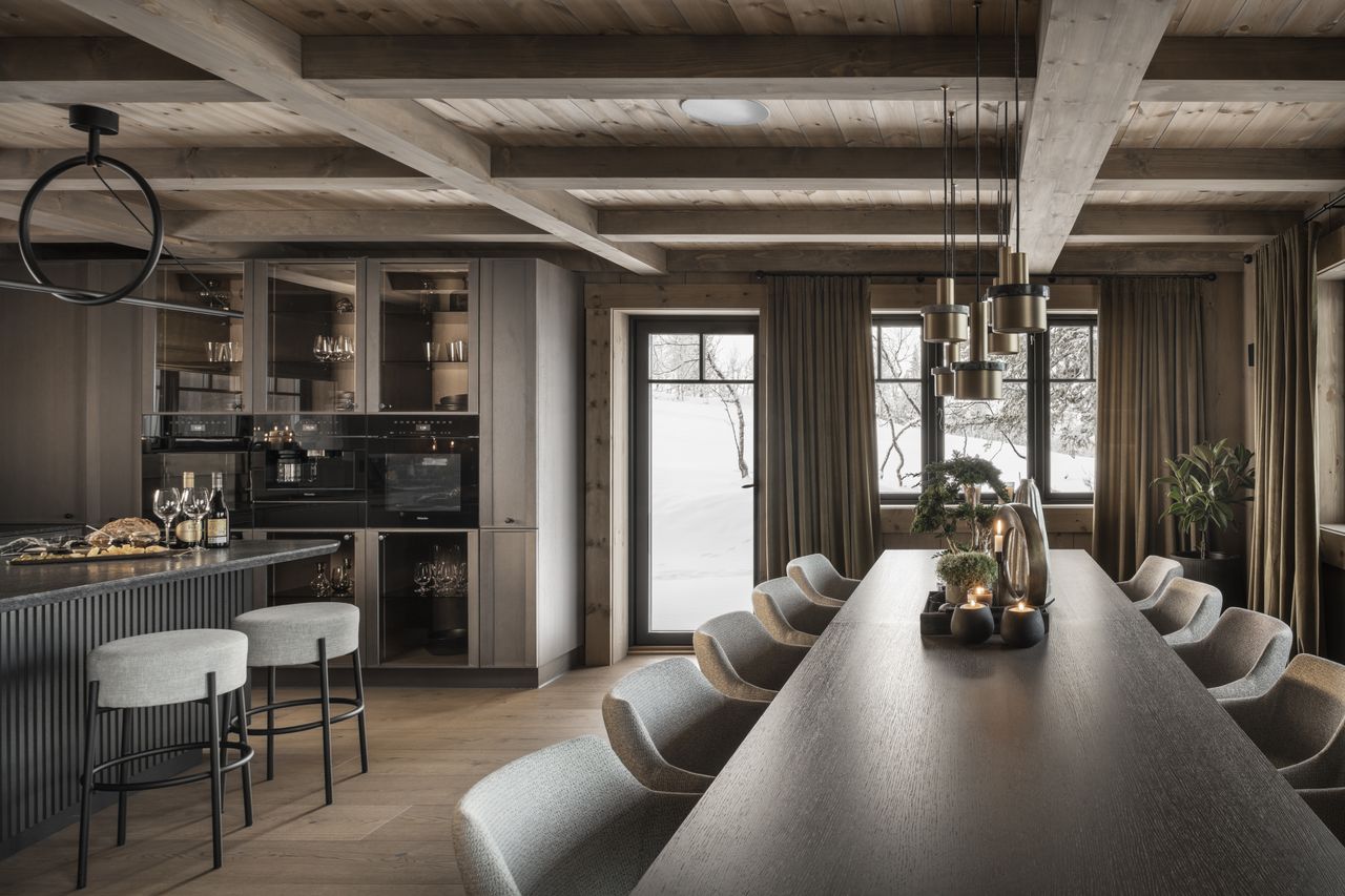 Interiors of a beautiful cabin in Geilo