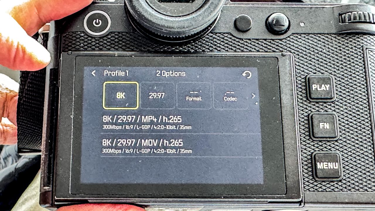 Leica SL3-P menu screen