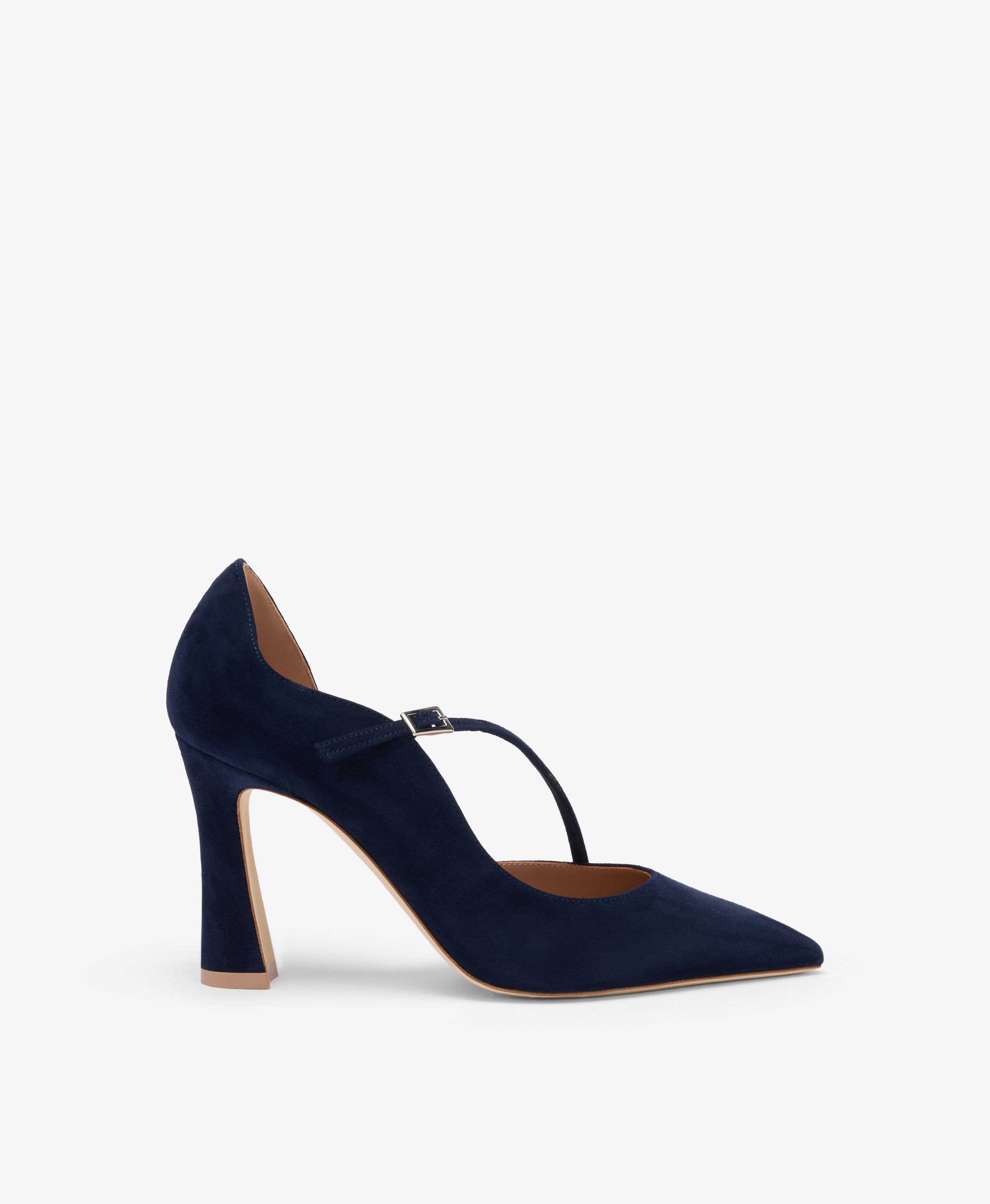 Bettina 90 Navy Suede Pumps
