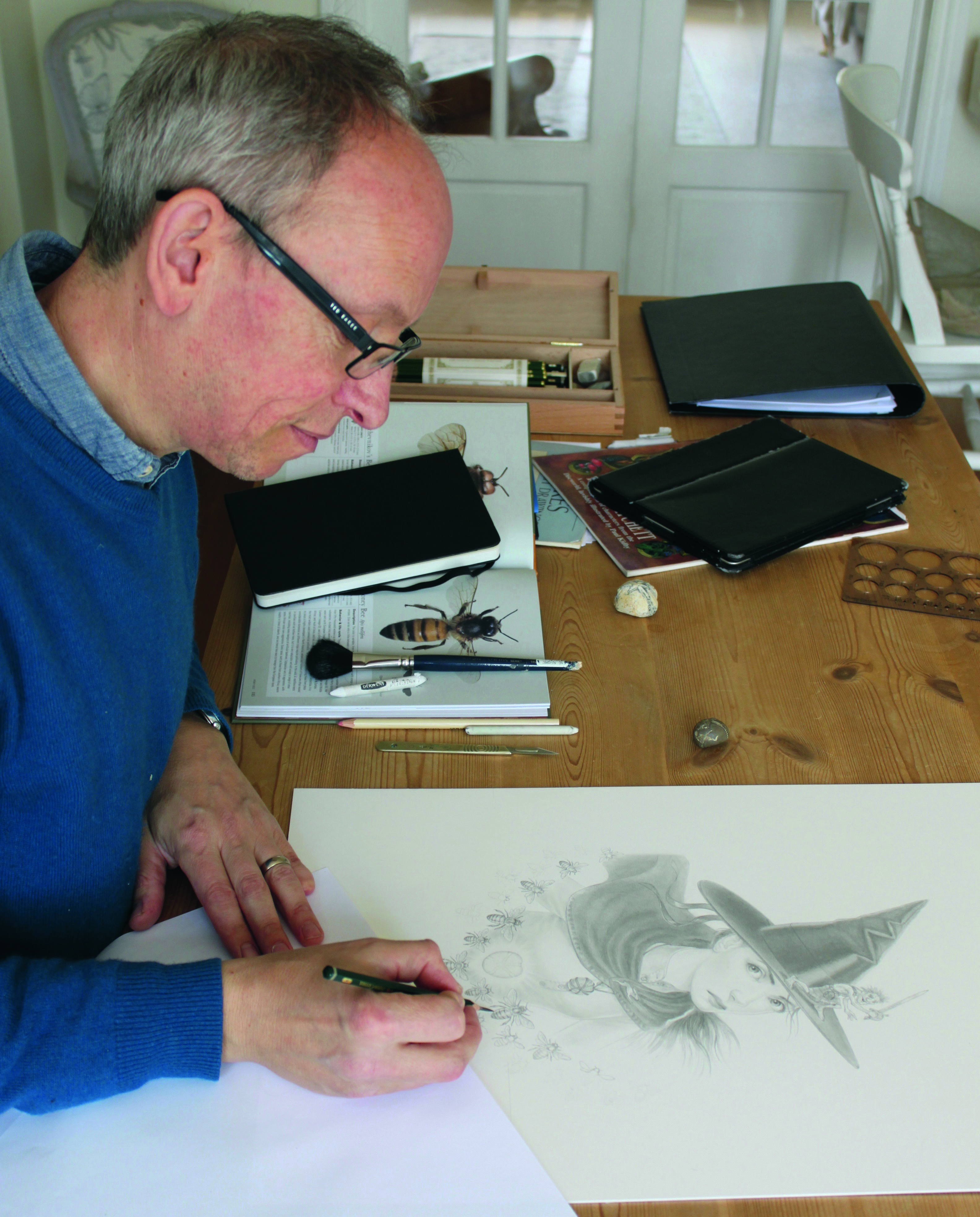 Kidby began illustrating for Sir Terry Pratchett back in 2002 and remained close with the author until his death in 2015