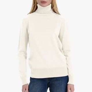 White roll neck jumper from John Lewis