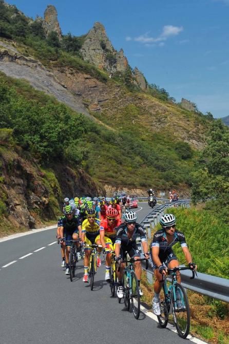 Gianluca Brambilla on the front for Omega Pharma-Quick Step
