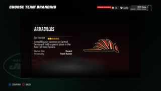 Madden 23 relocation: choosing the Armadillos name and logo