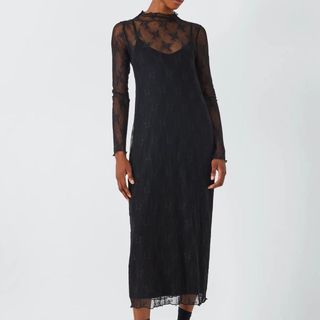 black lace midi dress from John Lewis