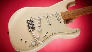 Fender EOB Stratocaster on red background