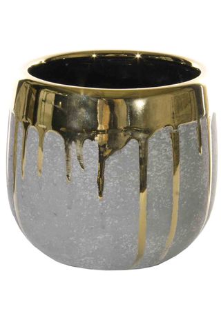 Dripping Gold Concrete-effect Plant Pot, from £21.50, audenza.com