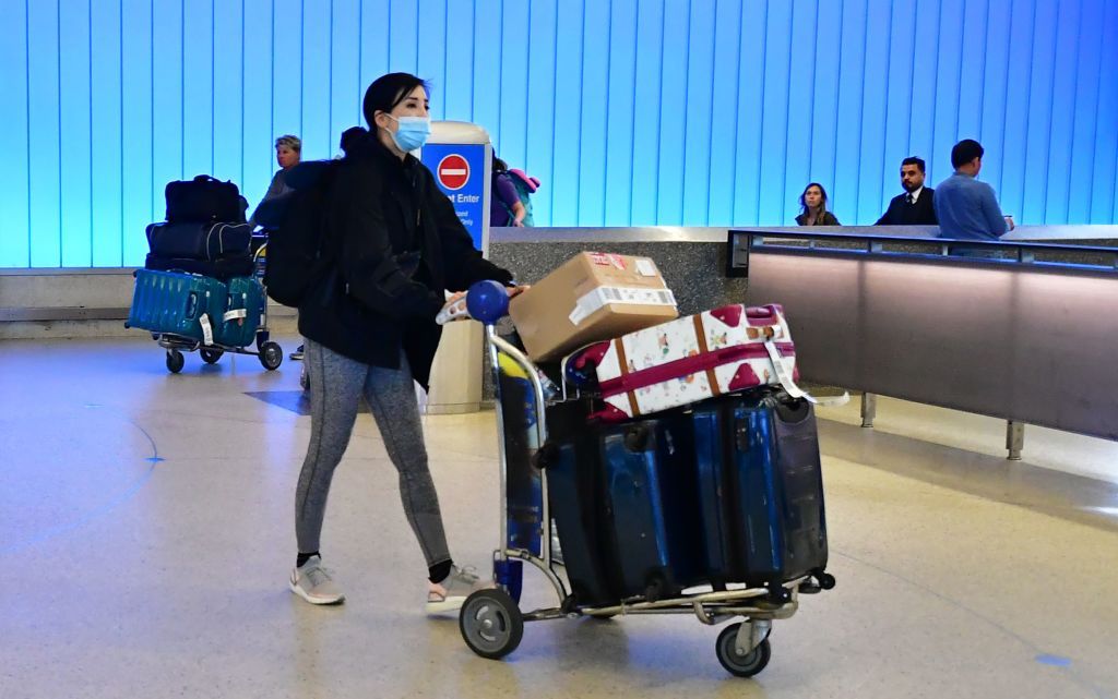 A traveler arrives from China at LAX.