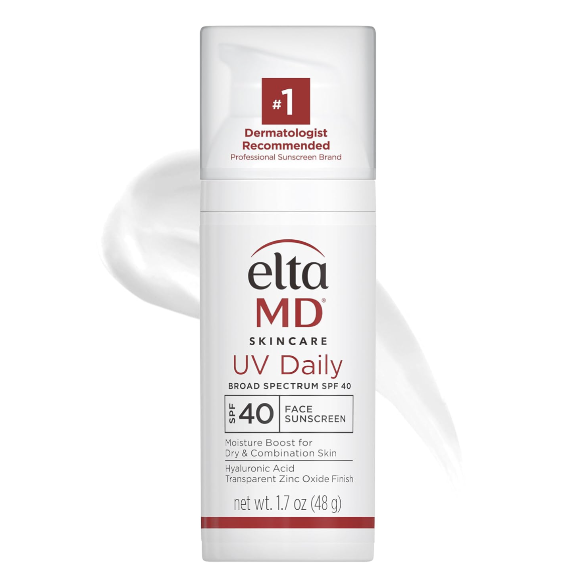 Eltamd Uv Daily Spf 40 Face Sunscreen Moisturizer With Zinc Oxide, Daily Face Moisturizer With Spf, Sunscreen, for Dry Skin 1.7 Oz Pump