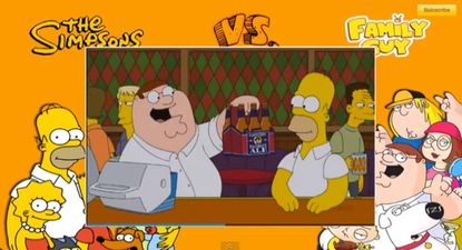 Here's a sneak peek of the Simpsons-Family Guy crossover episode