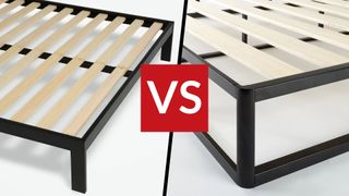 Tuft & Needle Essential Platform Bed Frame, Zinus 4" box spring