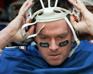 Patrick Schwarzenegger as Tim Tebow in 'American Sports Story: Aaron Hernandez'