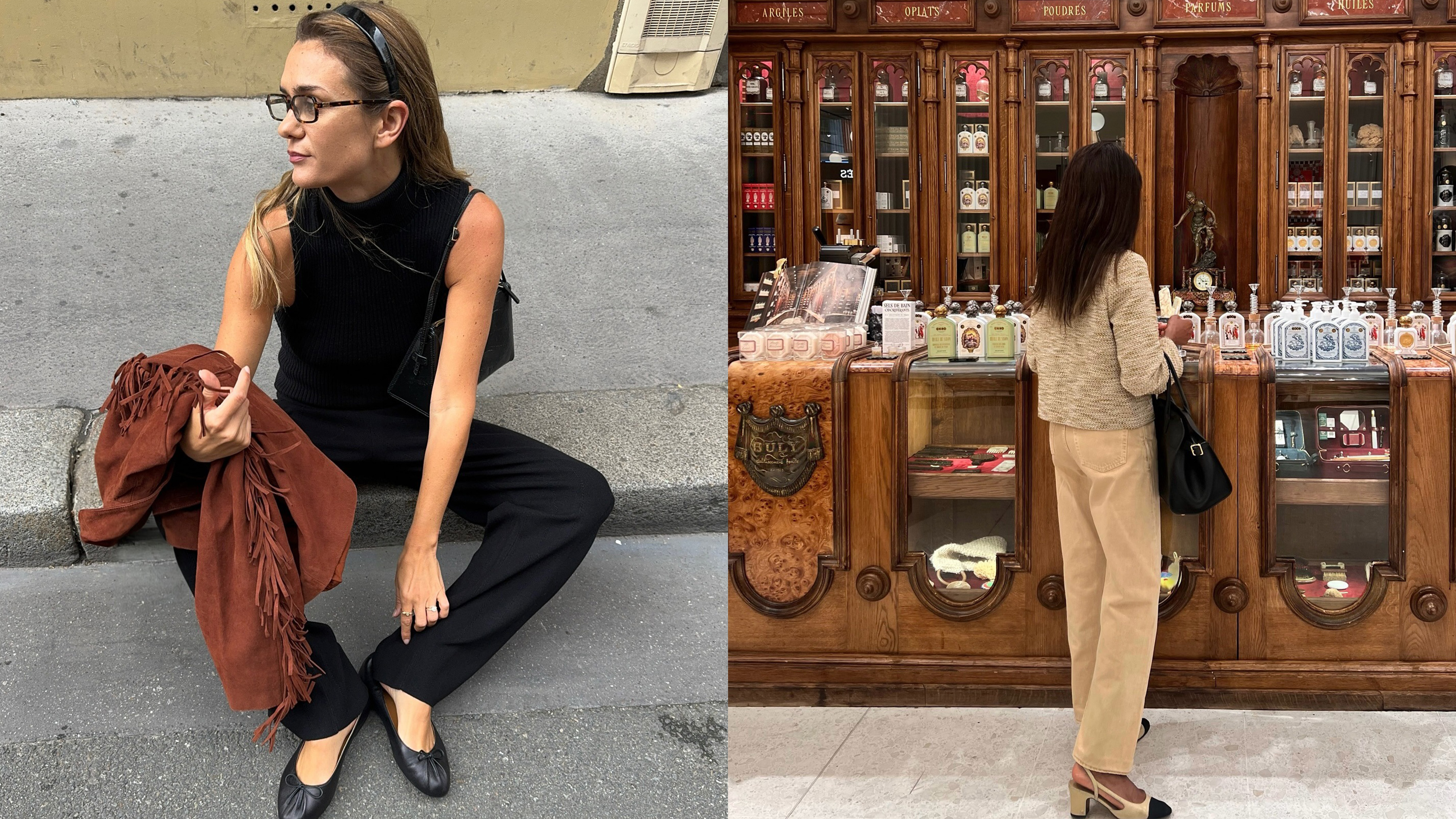 @annelauremais and @lornasymphony wearing French 2025 wardrobe staples. 