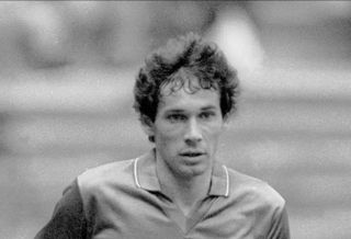 Roberto Tricella playing for Italy in 1985