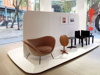 Image of a display stand showing pieces pf furniture