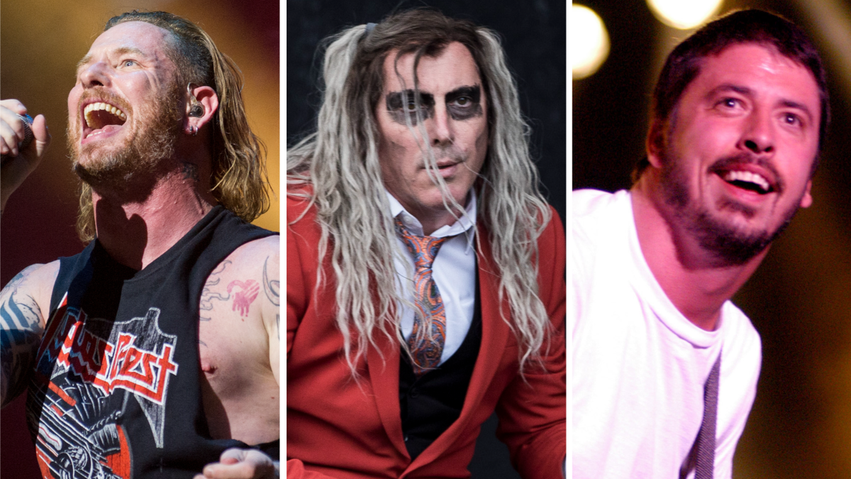 Photos of Corey Taylor, Maynard James Keenan and Dave Grohl onstage