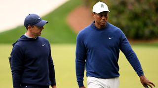 Rory McIlroy and Tiger Woods at The Masters